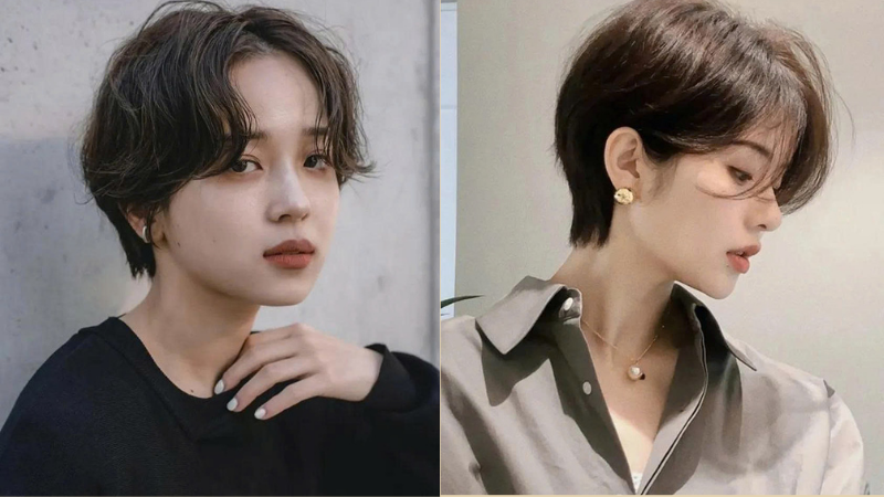 Tóc tomboy hai mái tạo đường nét ôm hai bên khuôn mặt, mang đến vẻ ngoài hiện đại và thời trang.