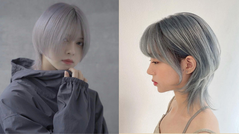 Tóc tomboy xám khói mang đến diện mạo lạnh lùng, cá tính, đồng thời làm nổi bật các lớp layer trên tóc.