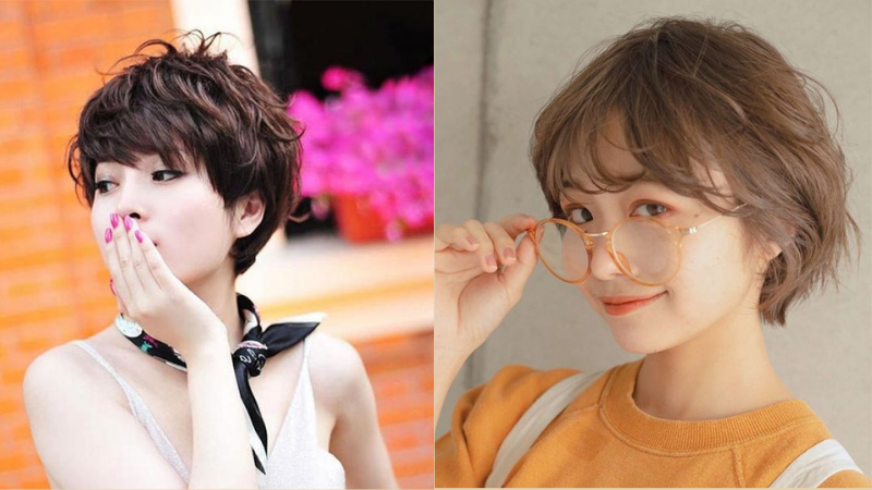 Tóc tomboy xoăn nhẹ tạo độ bồng bềnh tự nhiên, giúp mái tóc ngắn trở nên mềm mại và cuốn hút.