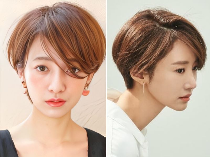 Tóc tomboy mái xéo tạo điểm nhấn cho khuôn mặt, giúp tổng thể mái tóc trông cá tính và có chiều sâu hơn.