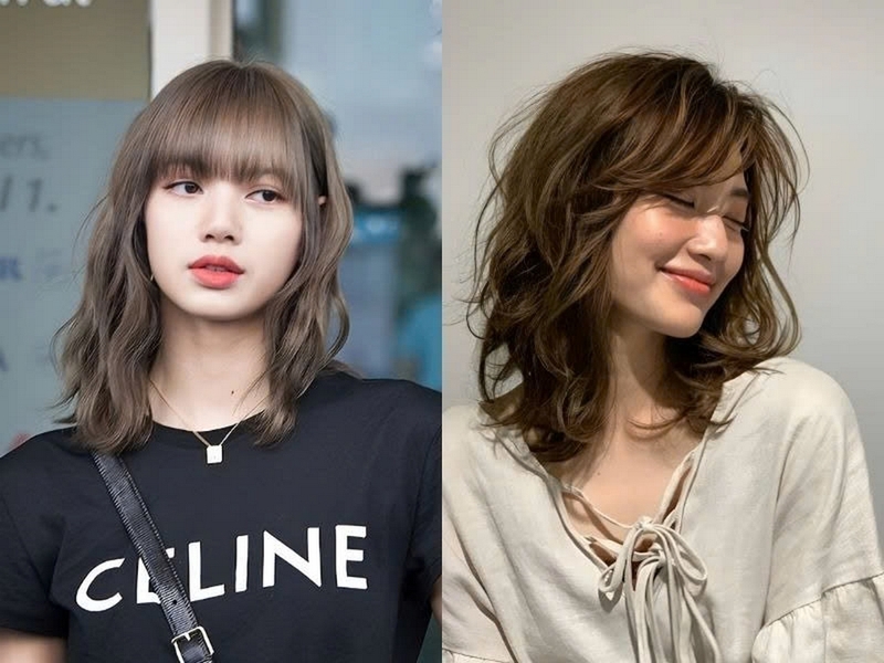 Tóc ngang vai uốn sóng lơi
